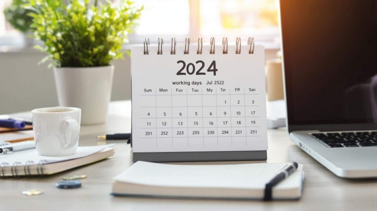nombre de jours travaillés en 2024