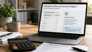 Combien coûte une annonce légale ? Tarifs et facteurs à connaître